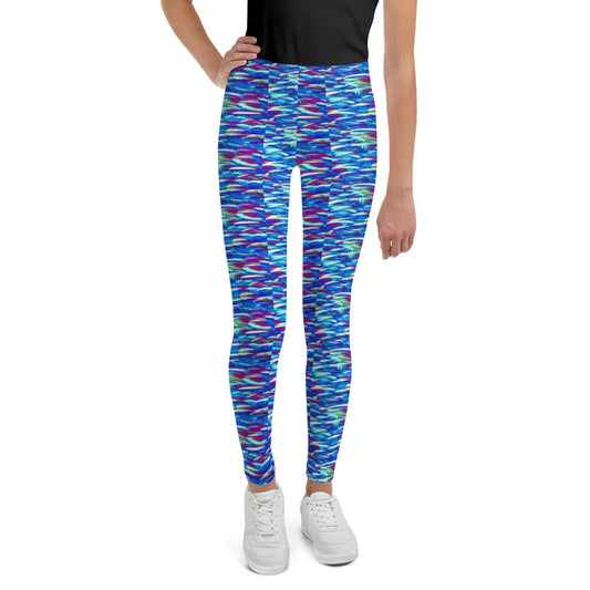 Fish Multicolor Blue Youth Leggings