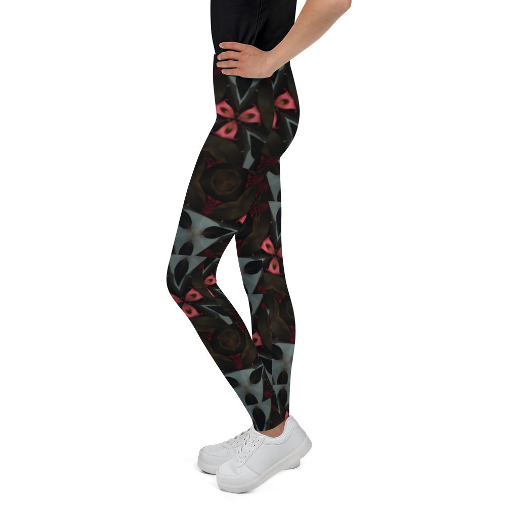 Pink & Black Pattern Youth Leggings