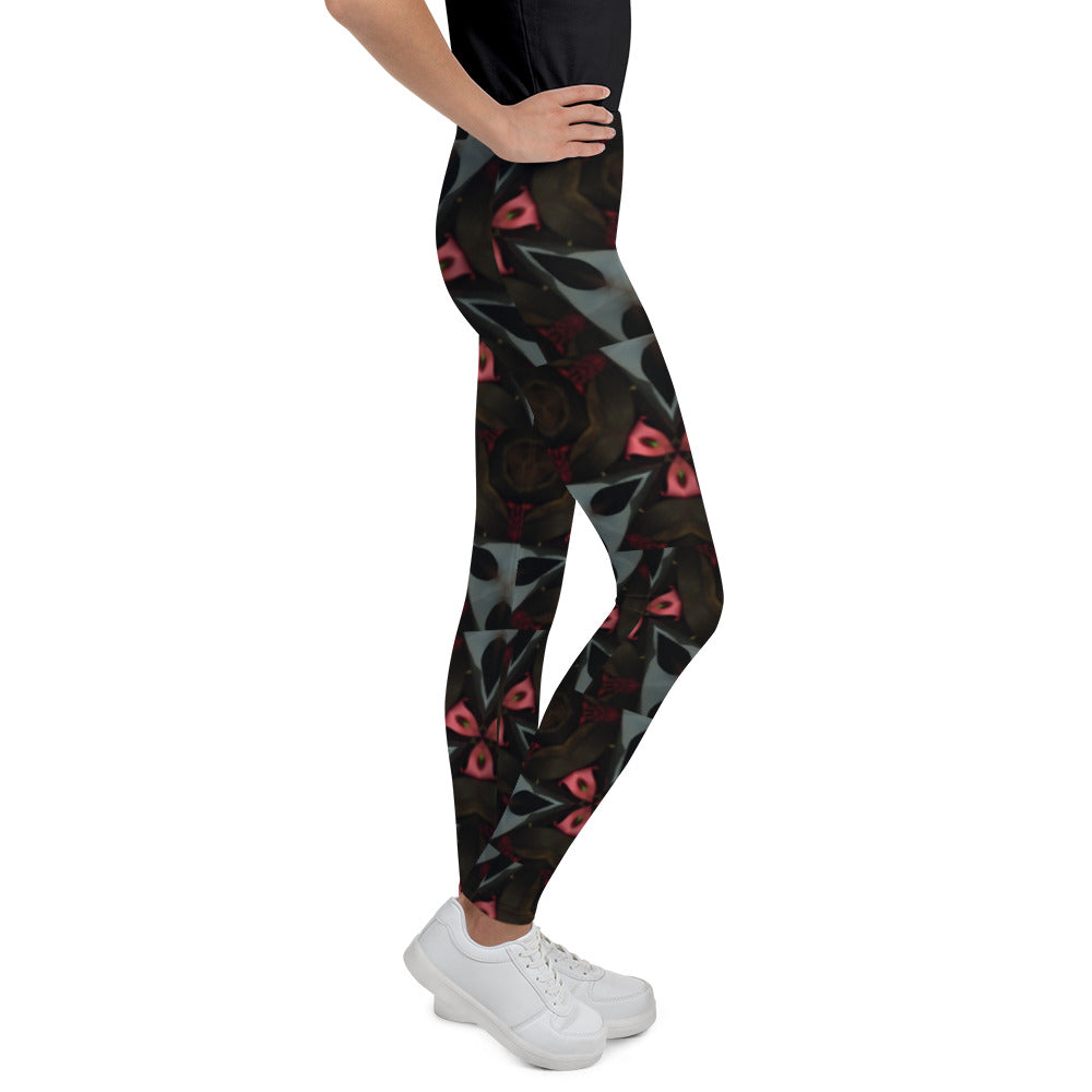 Pink & Black Pattern Youth Leggings