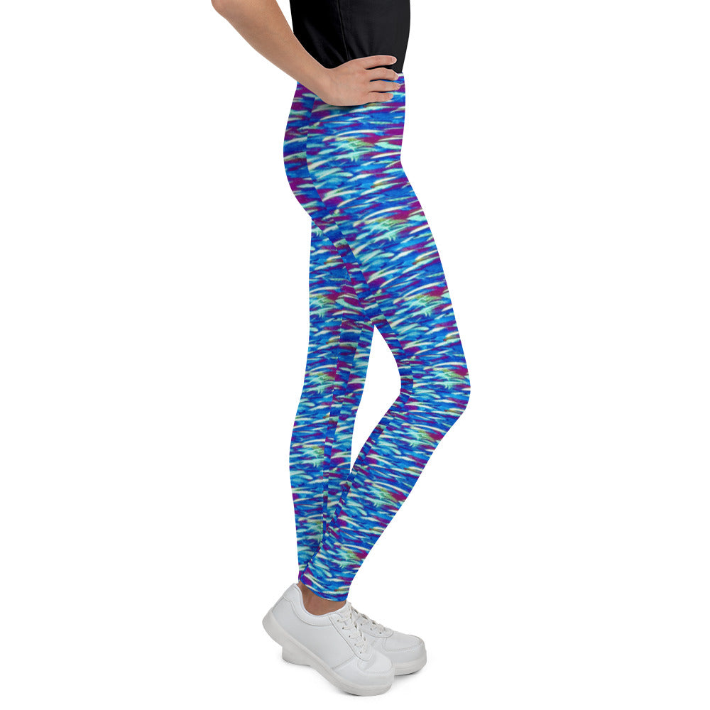 Fish Multicolor Blue Youth Leggings