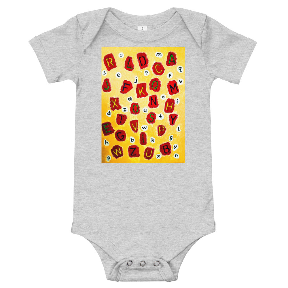 ABCs short sleeve onsie