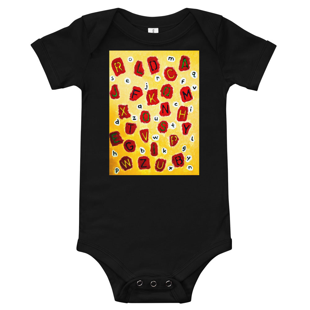 ABCs short sleeve onsie