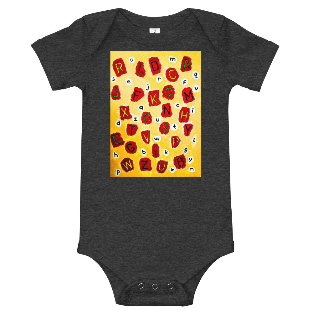 ABCs short sleeve onsie