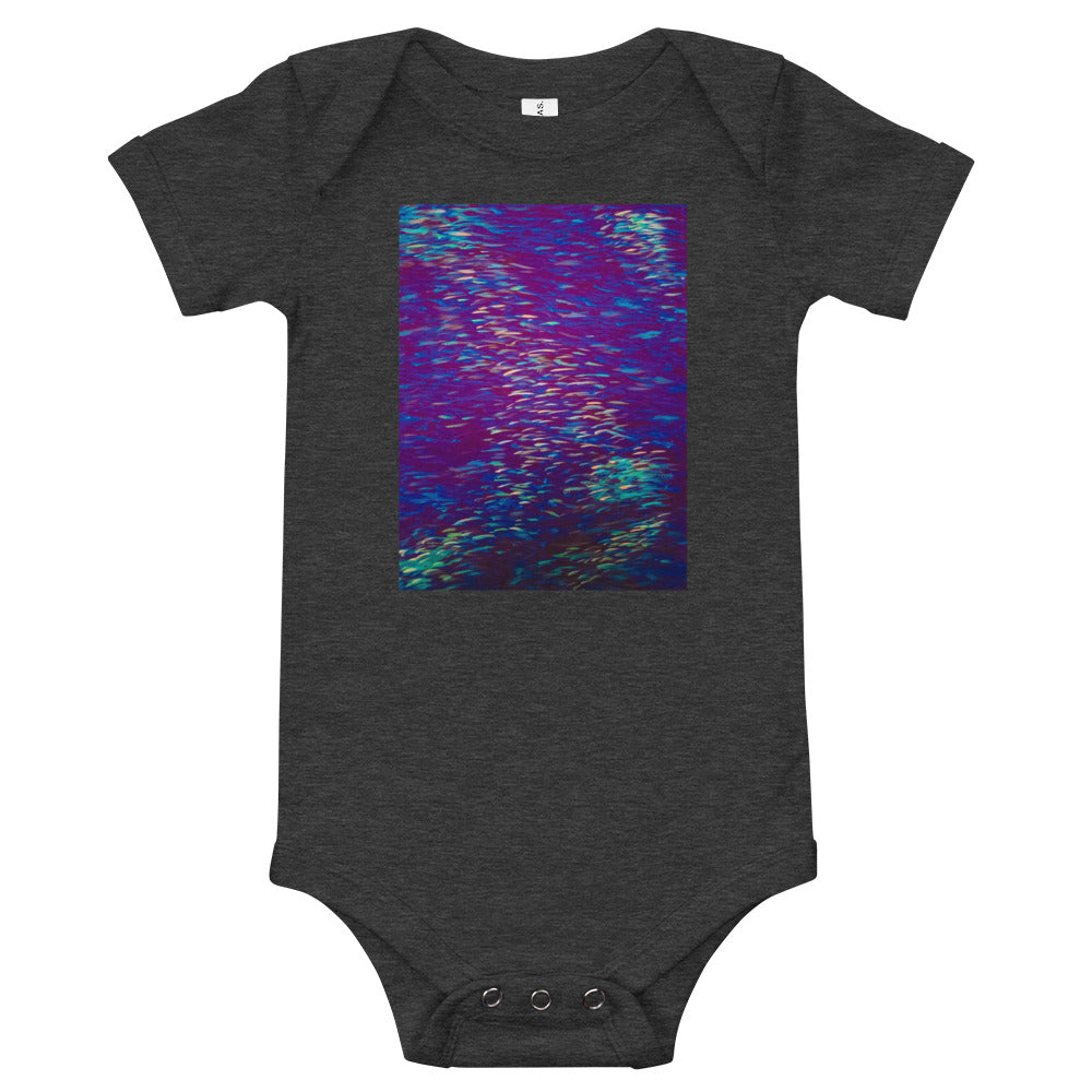 Fish Multicolor Purple Baby short sleeve one piece