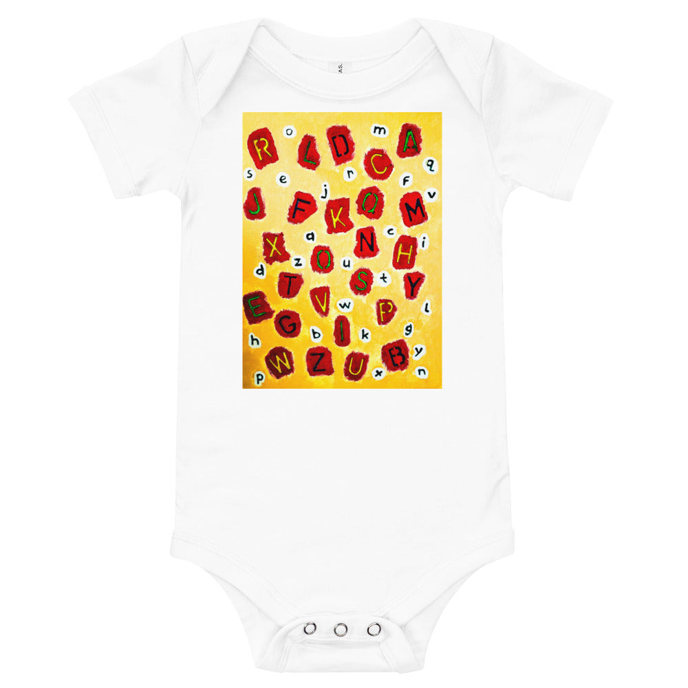 ABCs short sleeve onsie