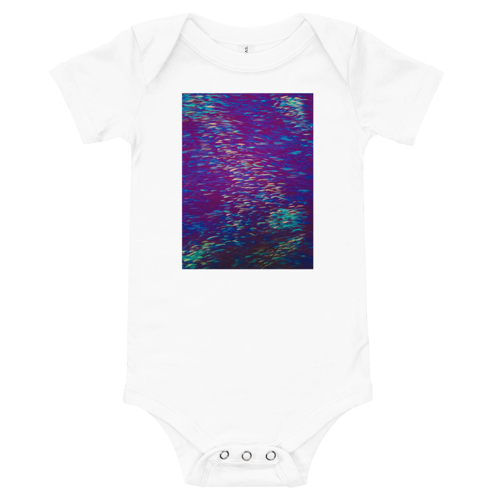 Fish Multicolor Purple Baby short sleeve one piece