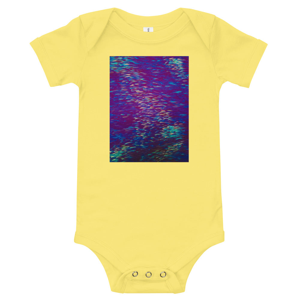 Fish Multicolor Purple Baby short sleeve one piece