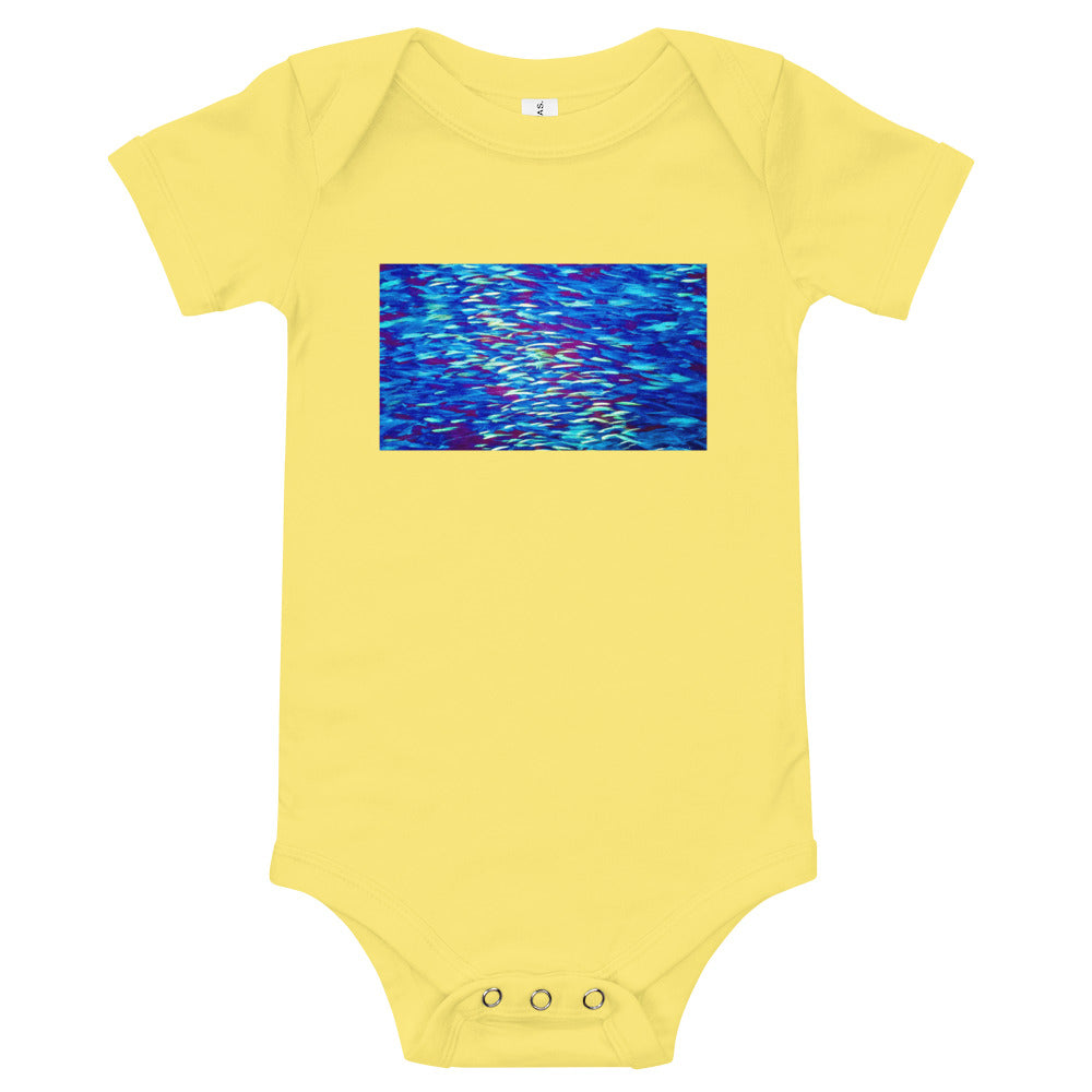 Fish Multicolor Blue Baby short sleeve one piece