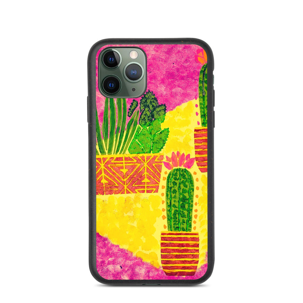 Cacti pink Biodegradable iphone case