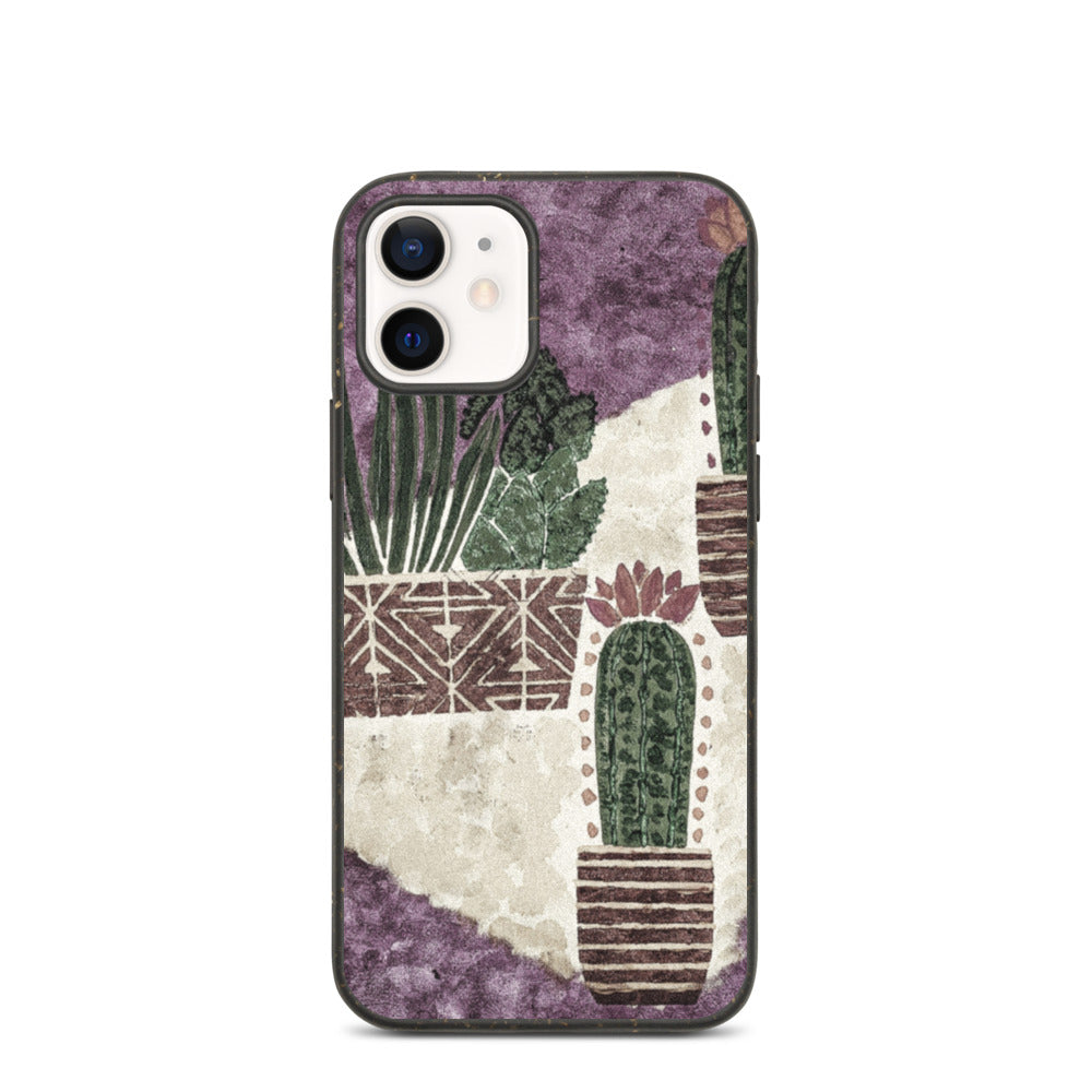 Cacti purple Biodegradable iphone case