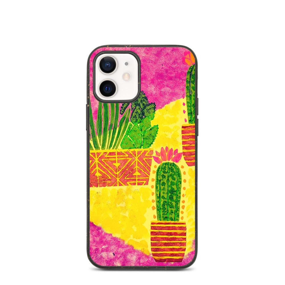 Cacti pink Biodegradable iphone case