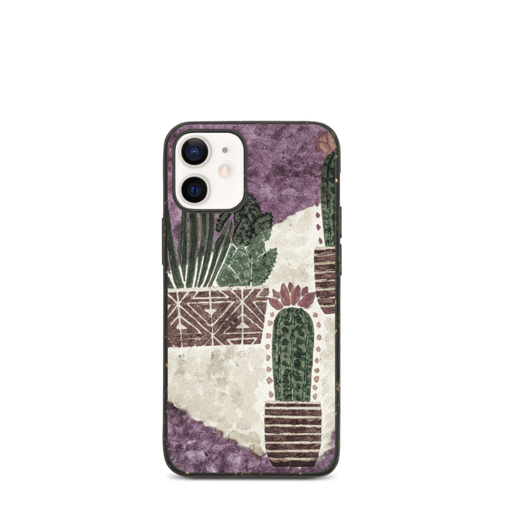 Cacti purple Biodegradable iphone case