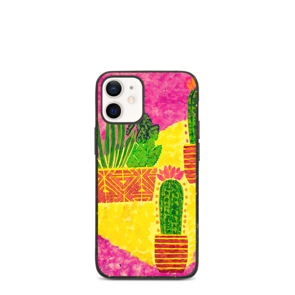 Cacti pink Biodegradable iphone case