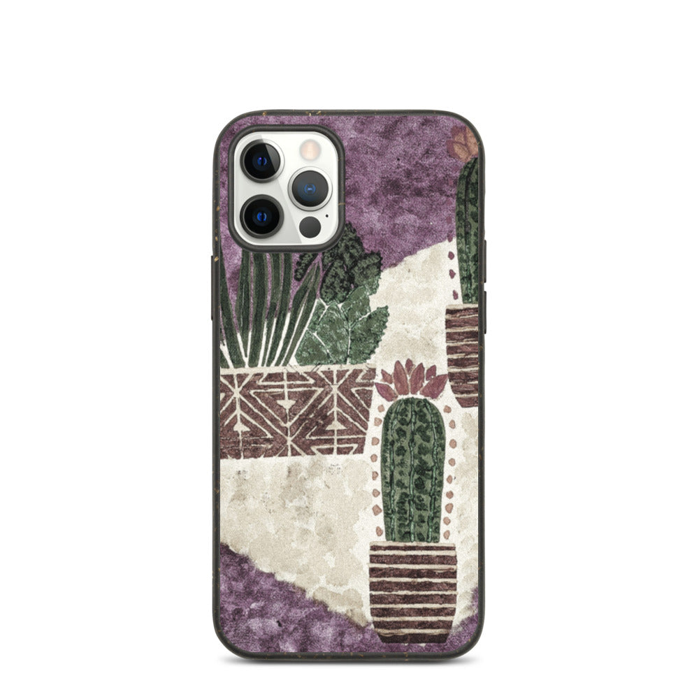 Cacti purple Biodegradable iphone case