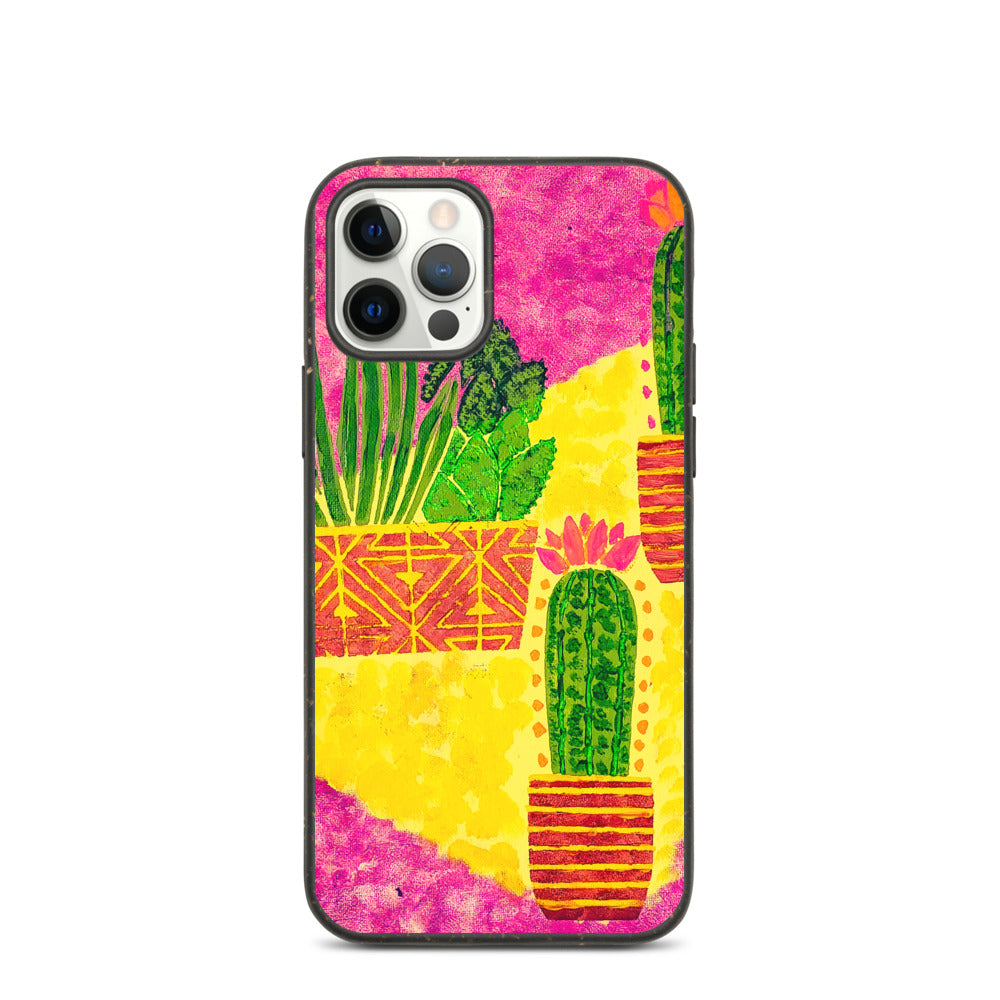 Cacti pink Biodegradable iphone case