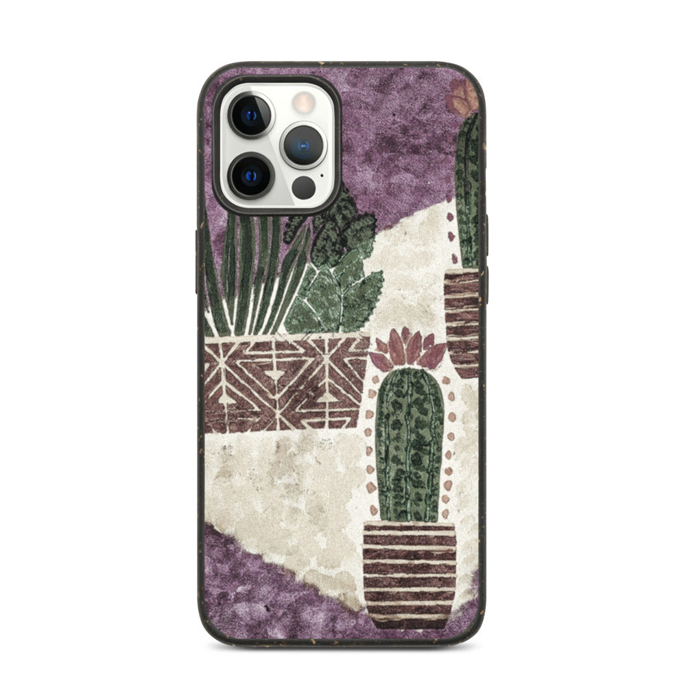 Cacti purple Biodegradable iphone case