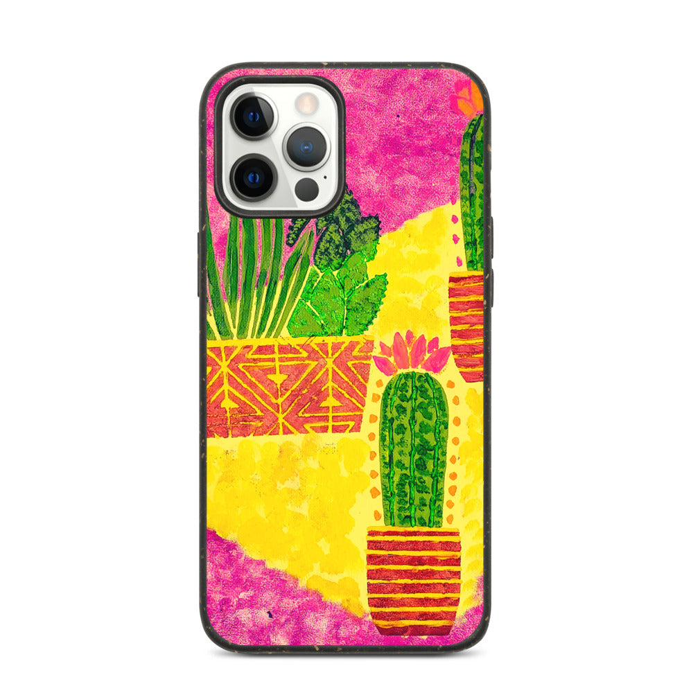 Cacti pink Biodegradable iphone case