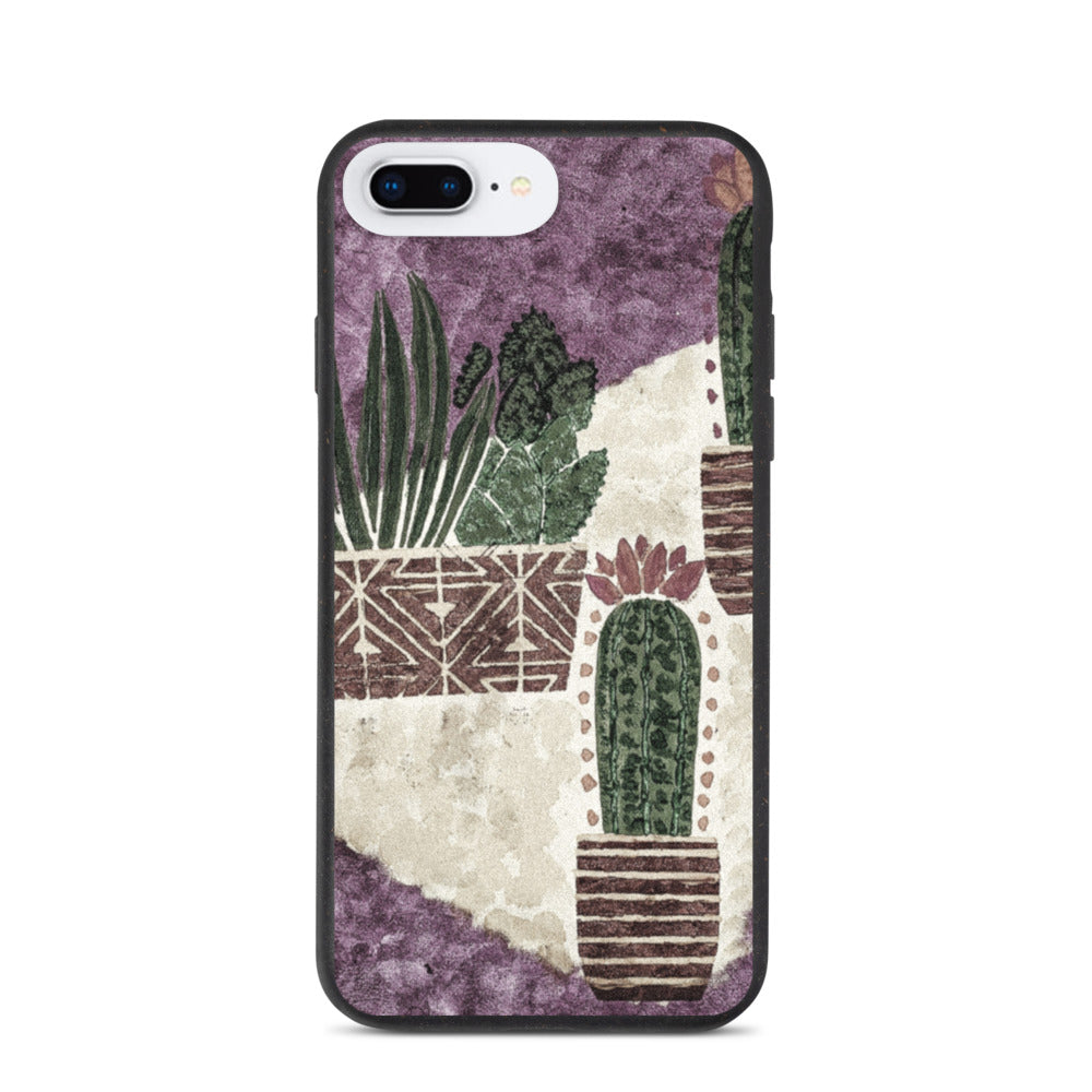 Cacti purple Biodegradable iphone case