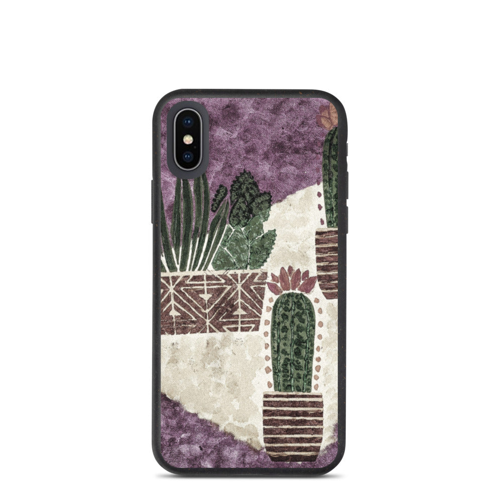 Cacti purple Biodegradable iphone case