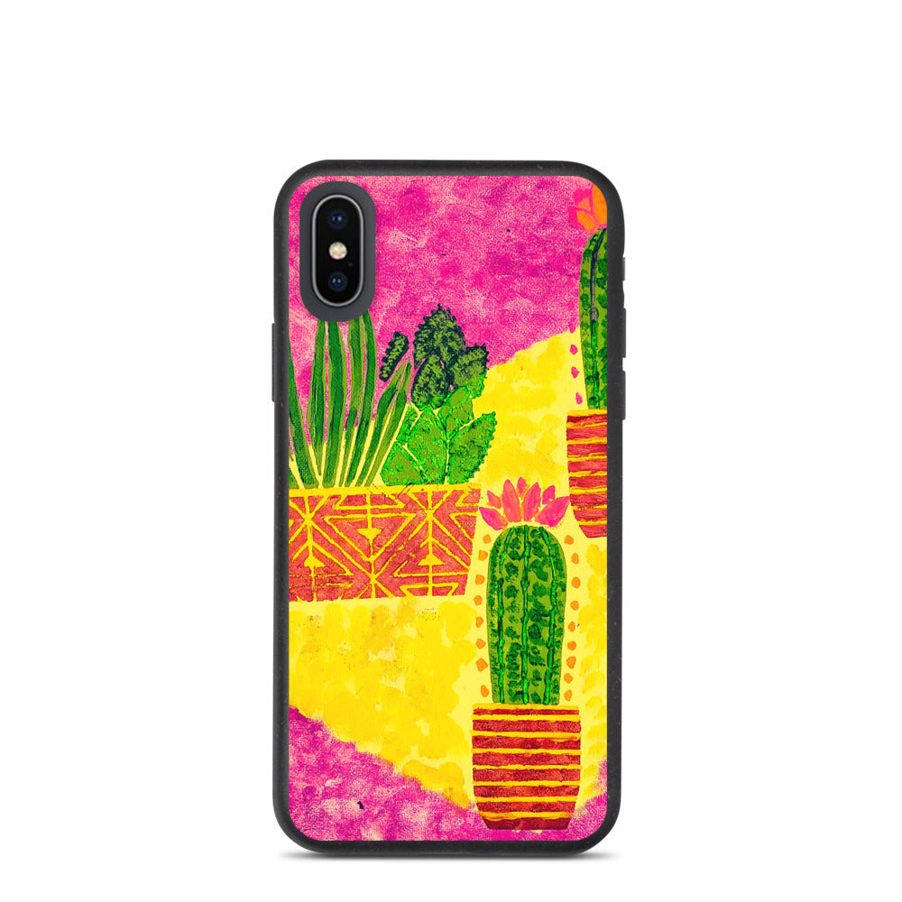 Cacti pink Biodegradable iphone case