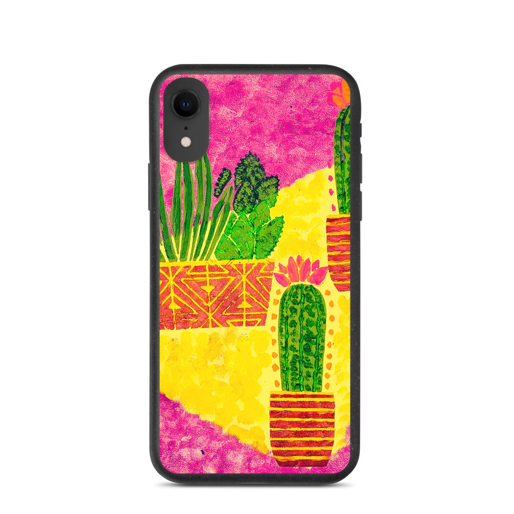 Cacti pink Biodegradable iphone case