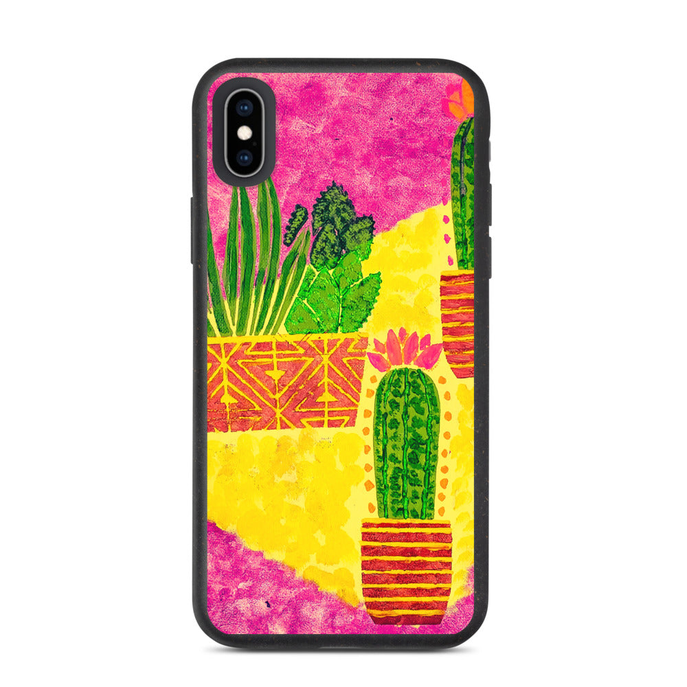 Cacti pink Biodegradable iphone case