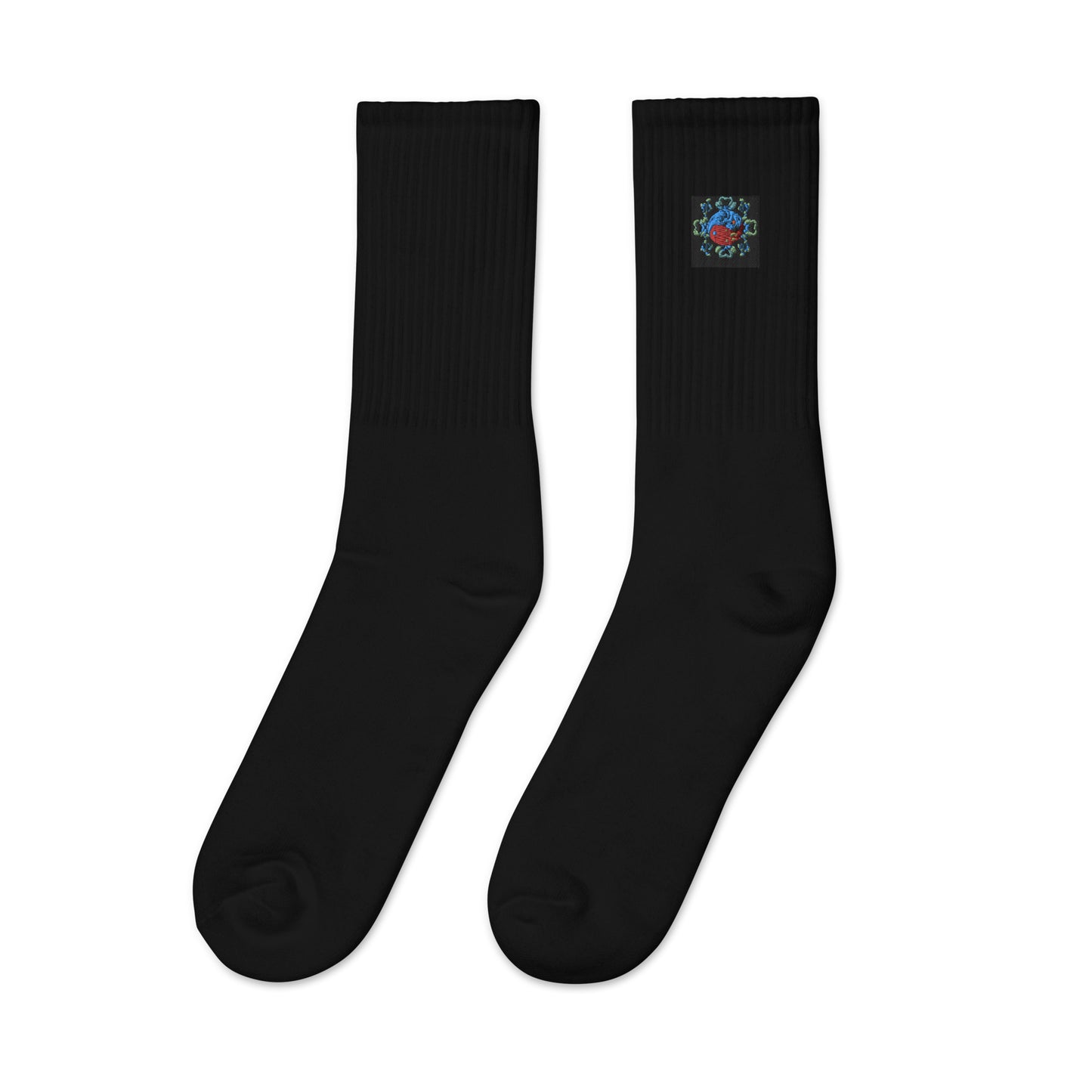 Yin Yang Embroidered socks