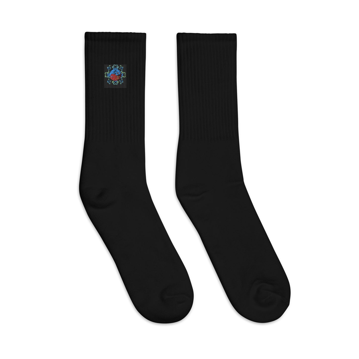 Yin Yang Embroidered socks