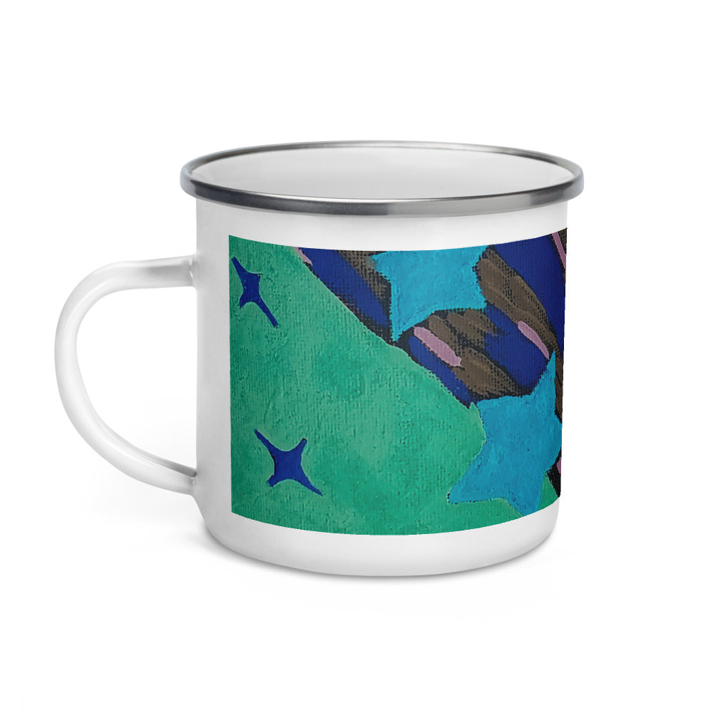 Starberst dark Enamel Mug