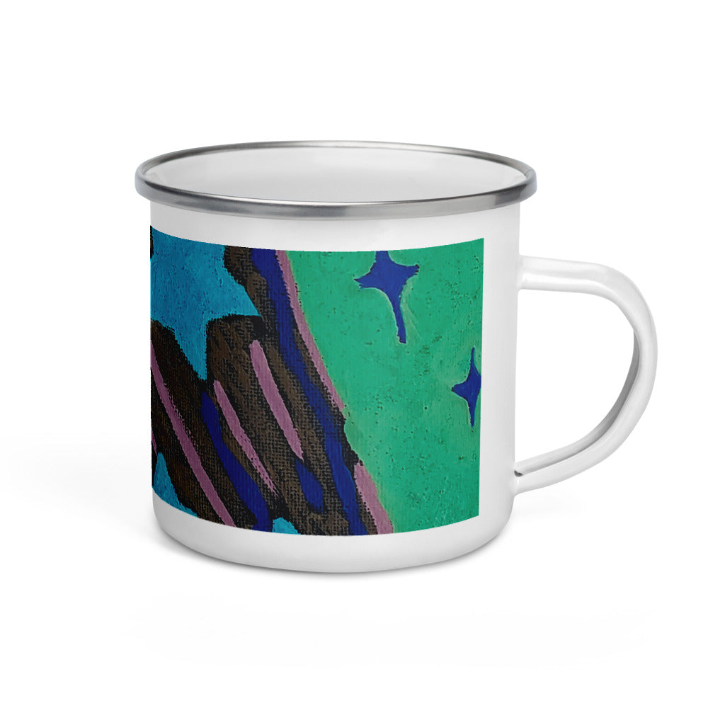 Starberst dark Enamel Mug