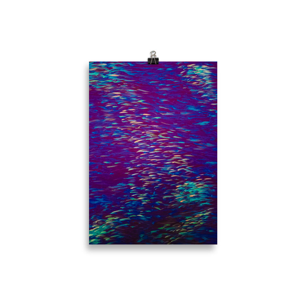 Fish Multicolor purple Poster