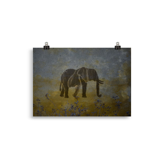 Dark Elephant Design Poster