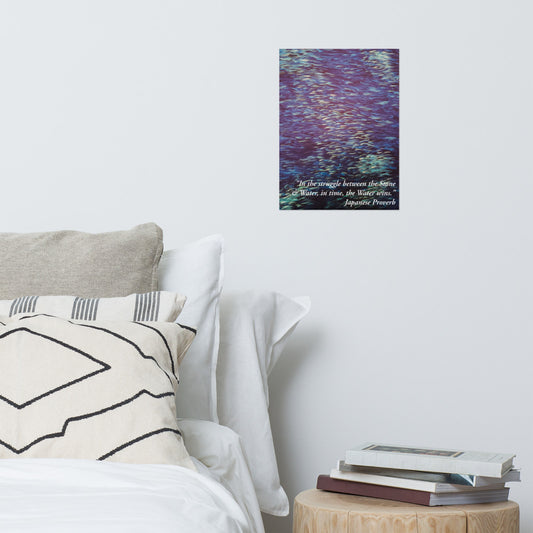 Stone & Water Proverb small text Poster