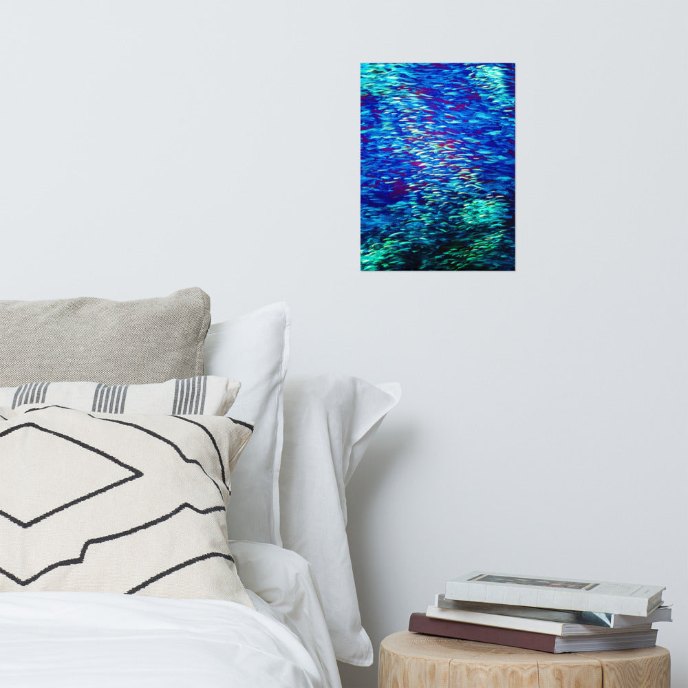 Fish Multicolor blue Poster