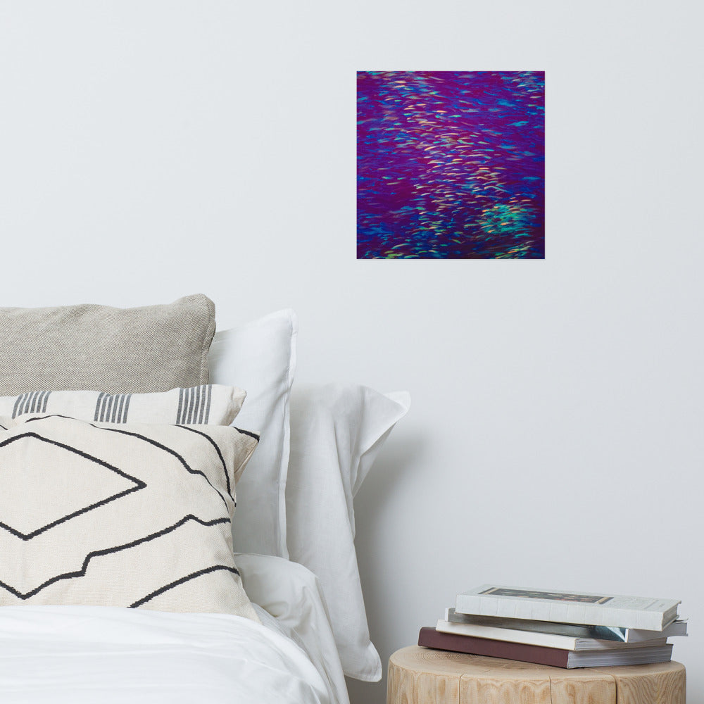 Fish Multicolor purple Poster