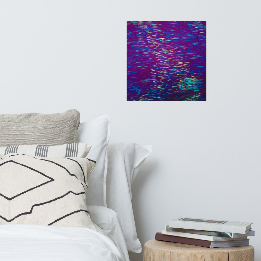 Fish Multicolor purple Poster