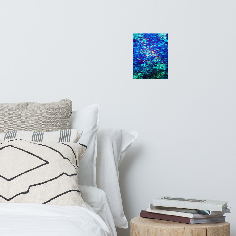 Fish Multicolor blue Poster