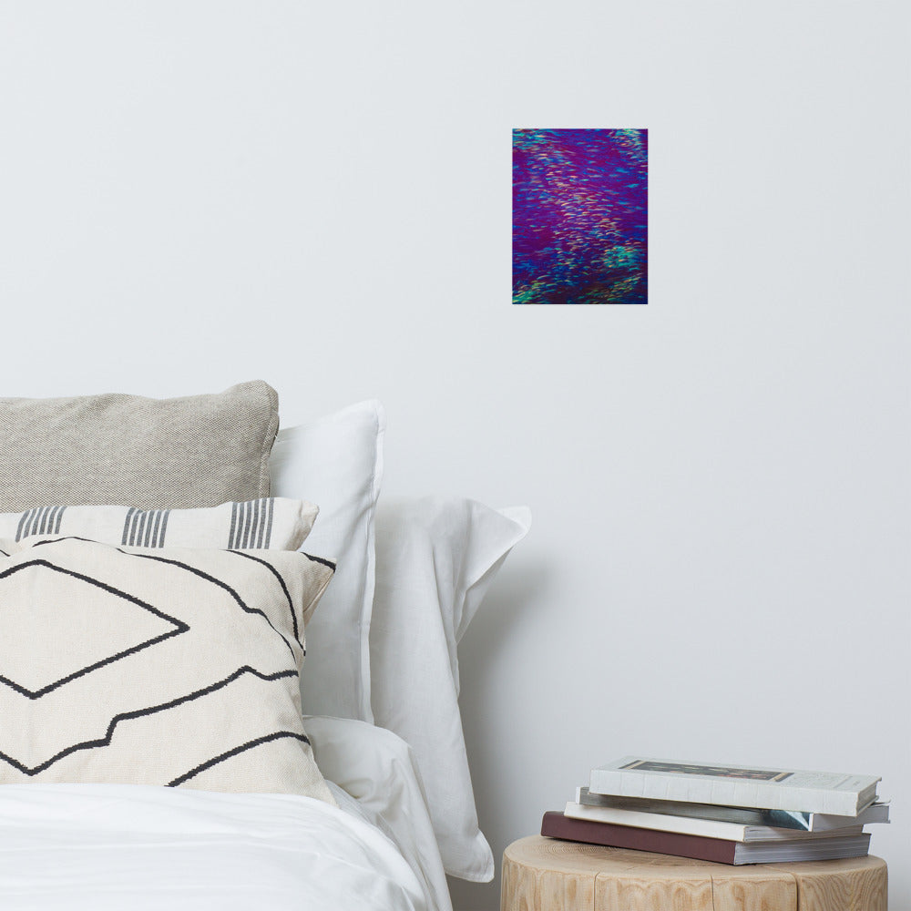 Fish Multicolor purple Poster