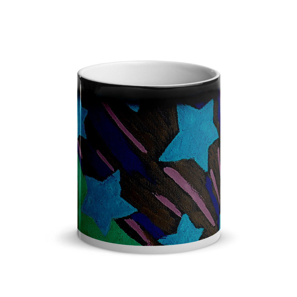 Starberst dark wrap Glossy Magic Mug