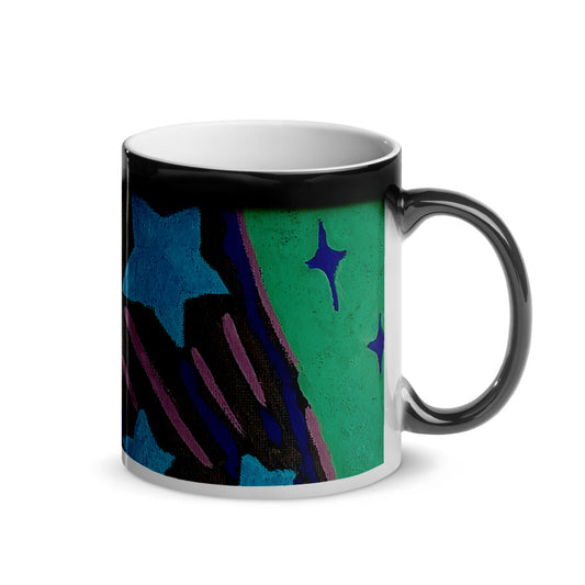 Starberst dark wrap Glossy Magic Mug