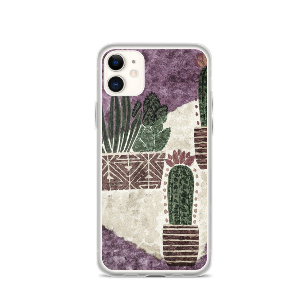 Cacti purple iPhone Case