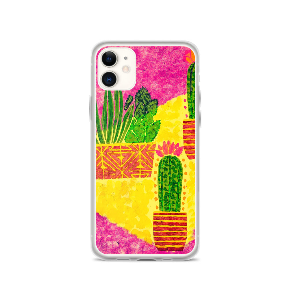 Cacti pink iPhone Case