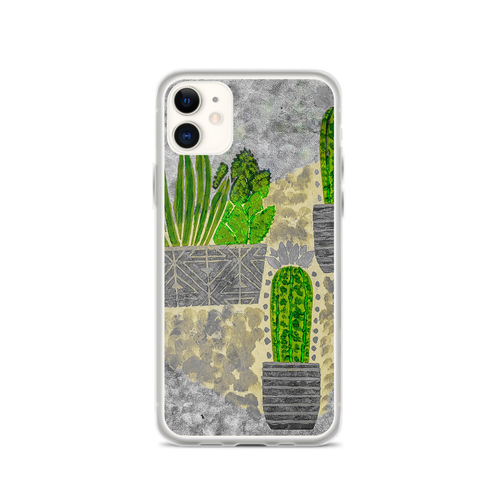 Cacti grey iPhone Case