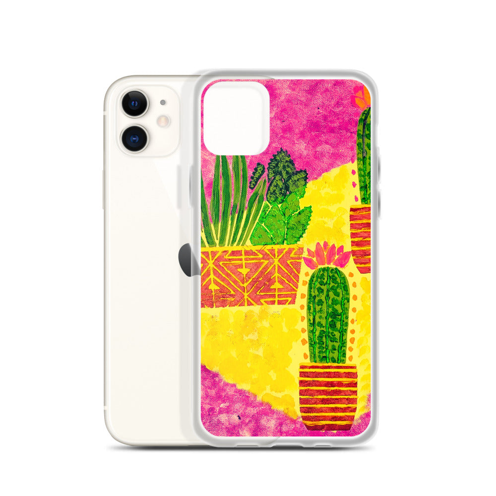 Cacti pink iPhone Case