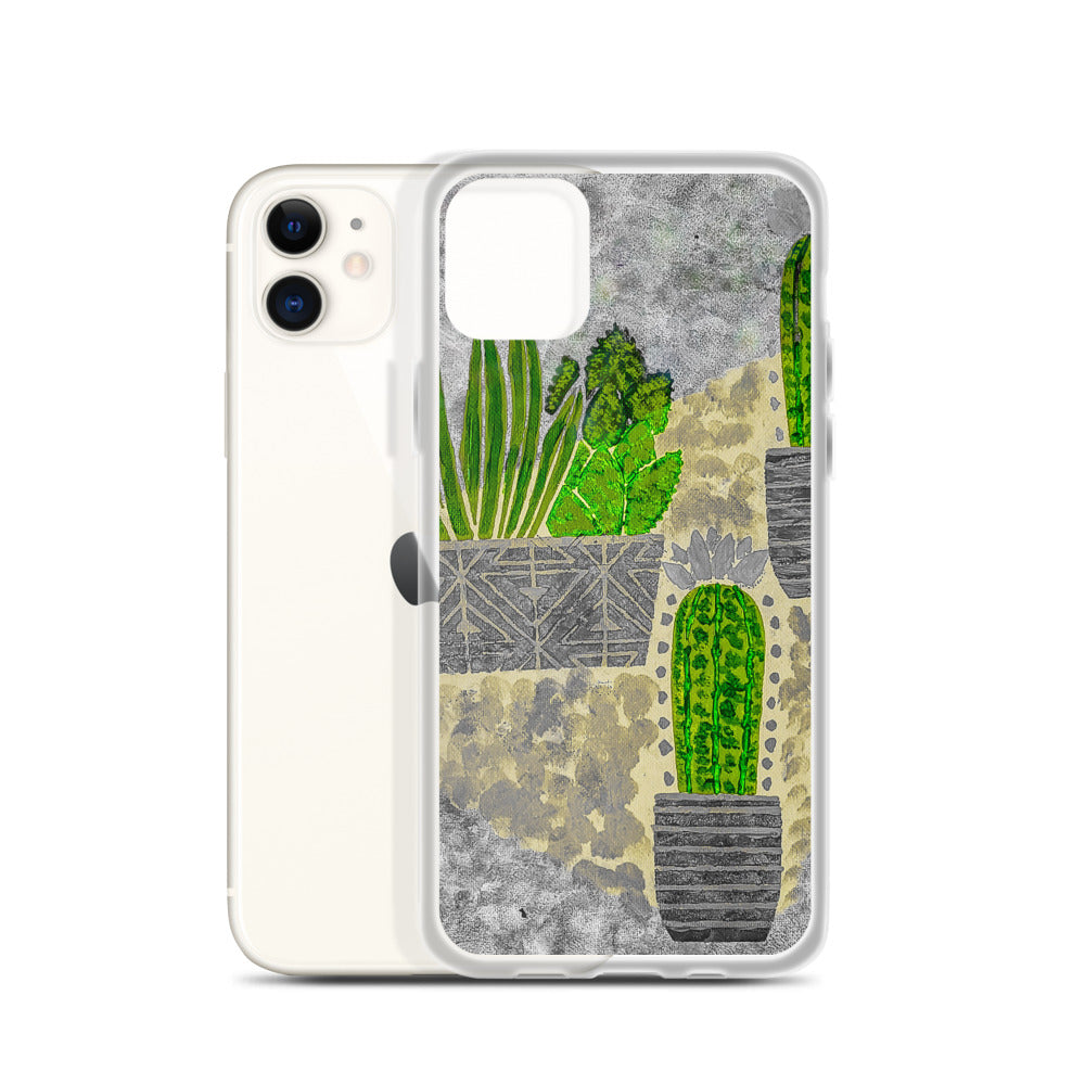 Cacti grey iPhone Case