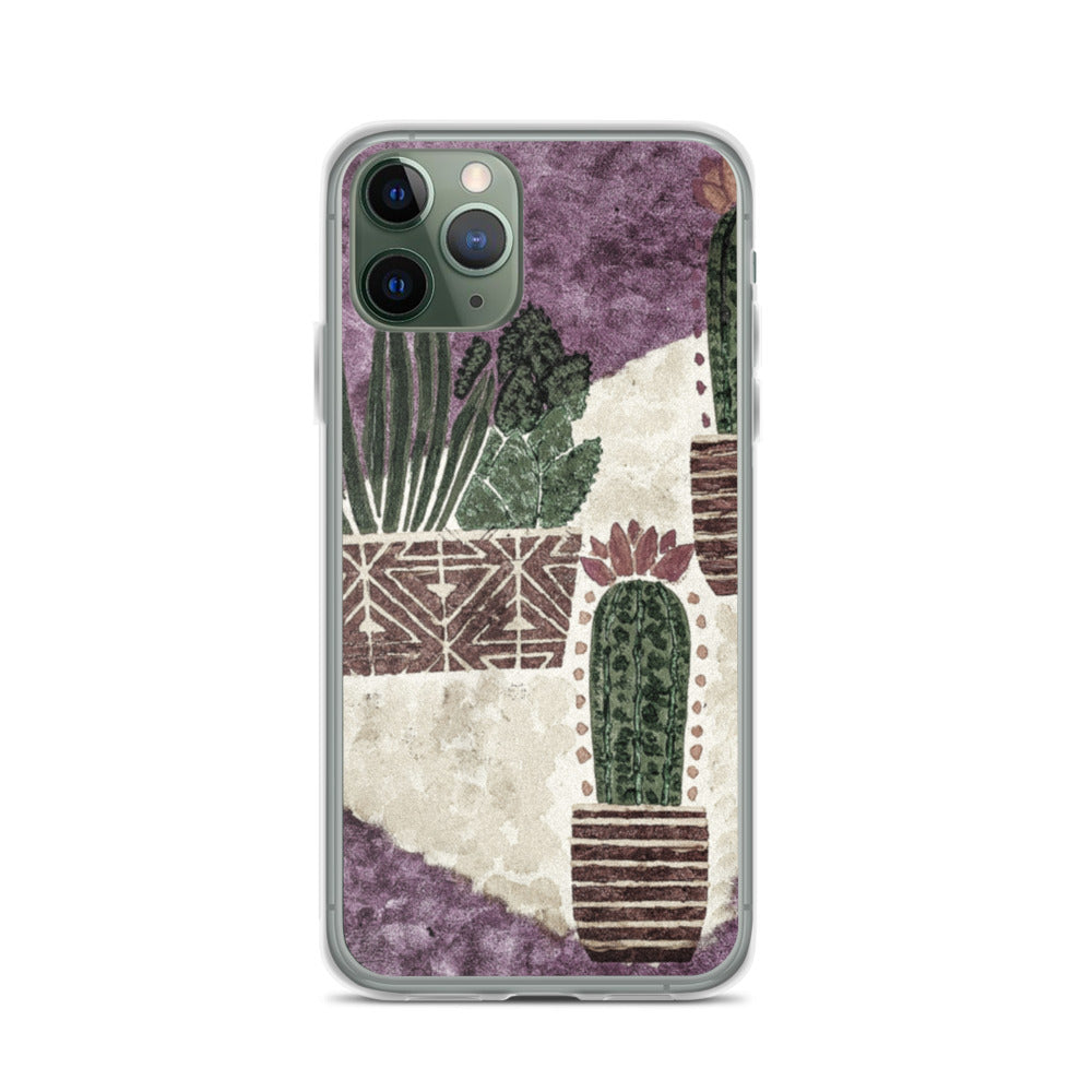 Cacti purple iPhone Case