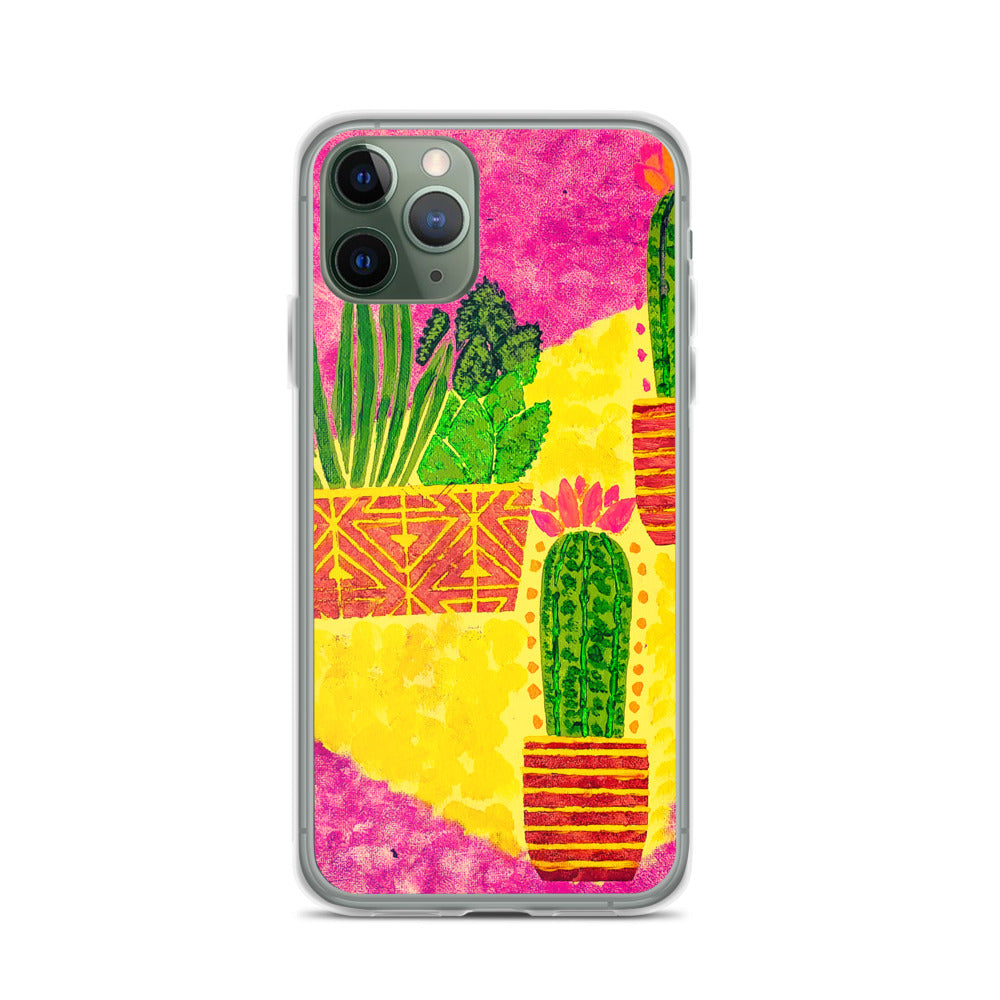 Cacti pink iPhone Case