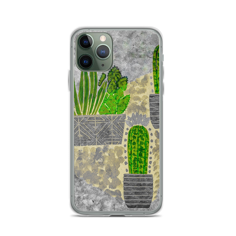 Cacti grey iPhone Case