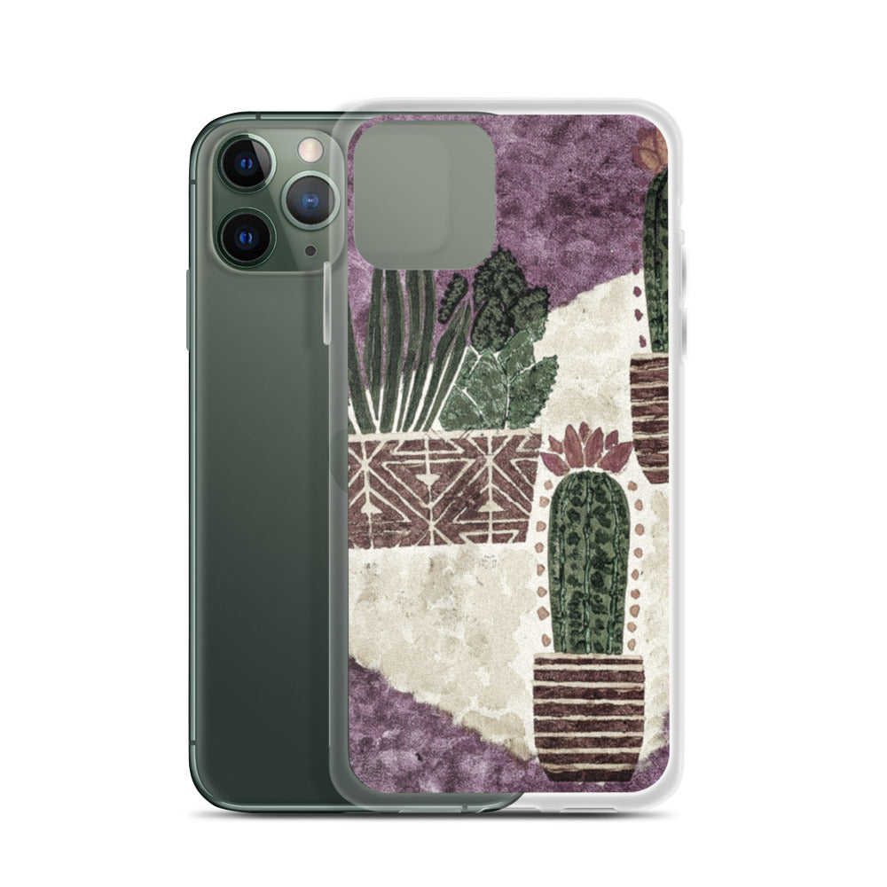 Cacti purple iPhone Case