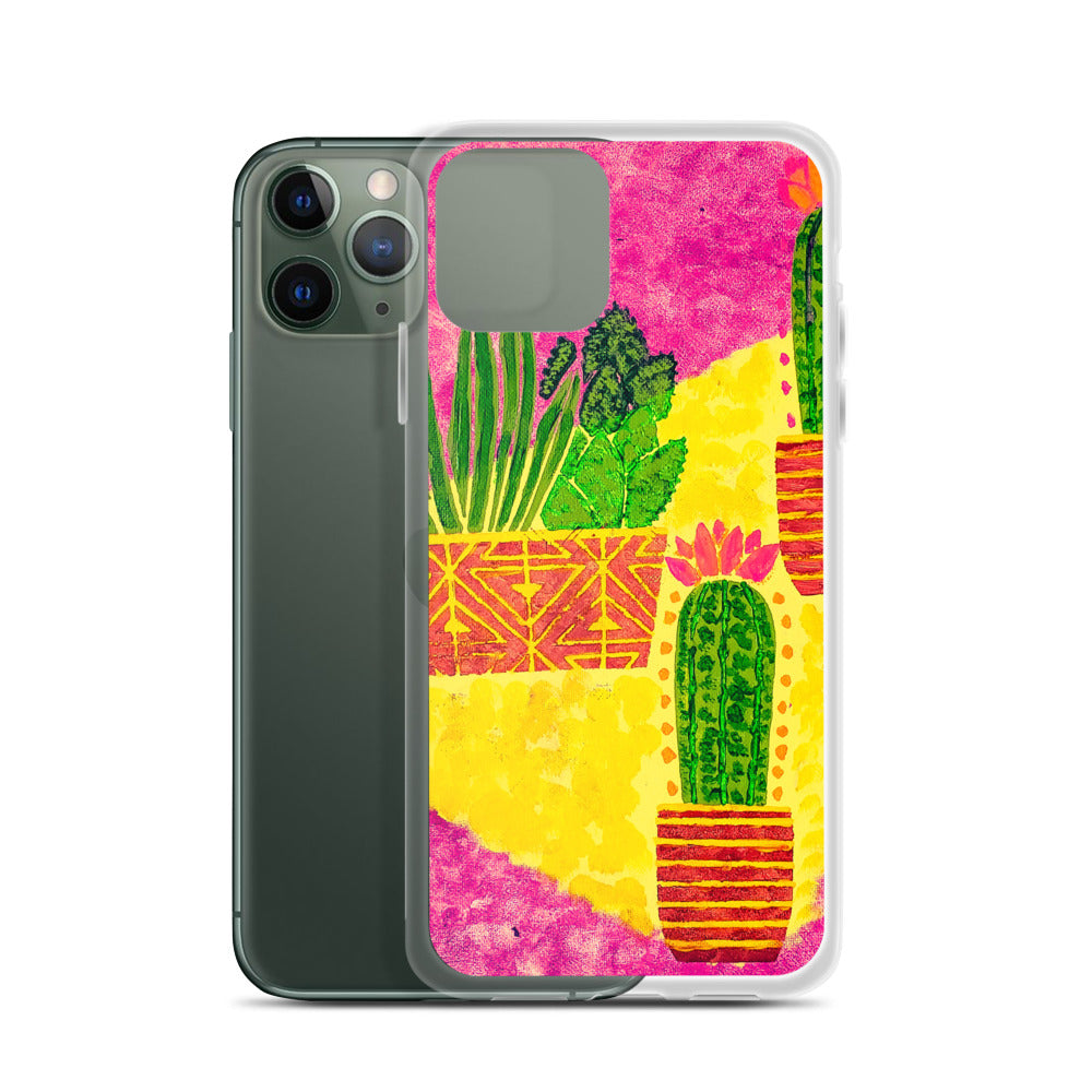 Cacti pink iPhone Case